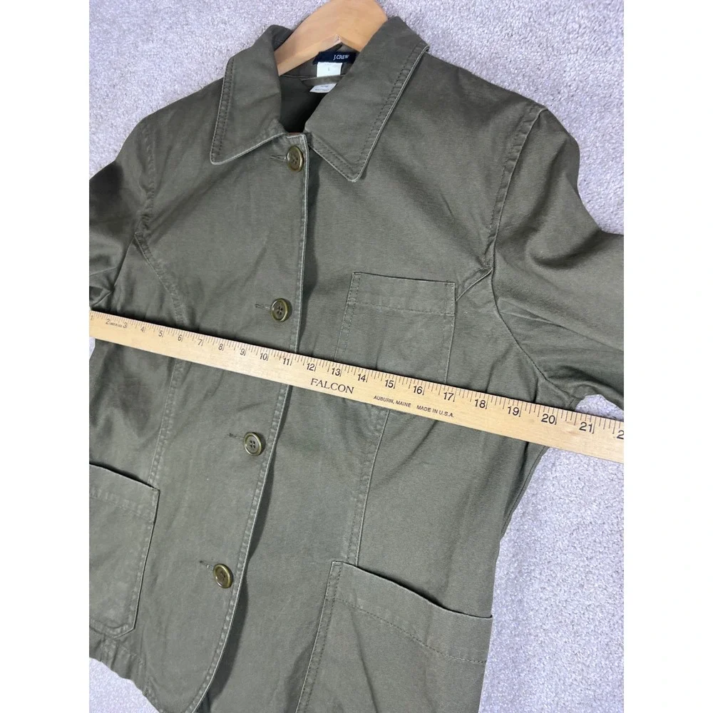 J. Crew Military Green Cotton Utility Jacket